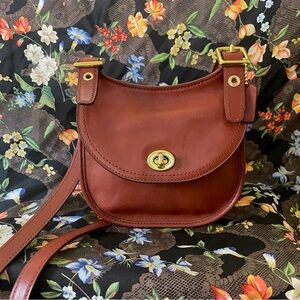 Vintage Coach Legacy Mini Saddle Bag